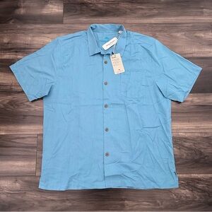 Tommy Bahama Shirt Mens XL Silk Blend Camp Coastal Breeze Check IslandZone $128
